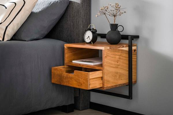 Nachttisch AIDY Braun - Massivholz - 44 x 45 x 35 cm