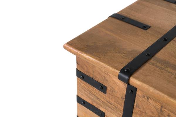 Koffertisch 1916 Braun - Massivholz - 120 x 46 x 60 cm