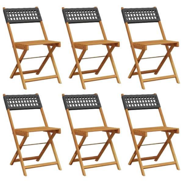 Gartenstuhl 3033692-3 (6er Set) Schwarz