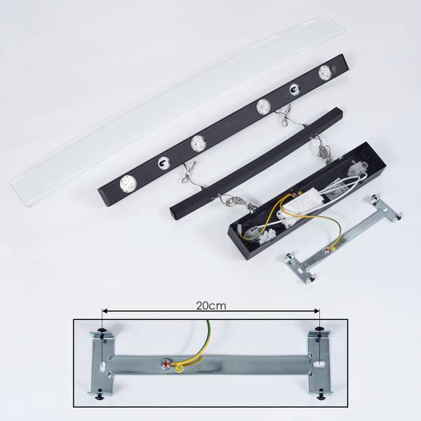 Pendelleuchte Silvi Schwarz - Durchsichtig - Weiß