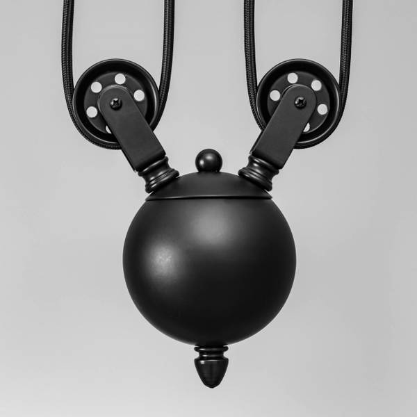 Hängeleuchte Piattino Schwarz - Metall - 22 x 150 x 88 cm
