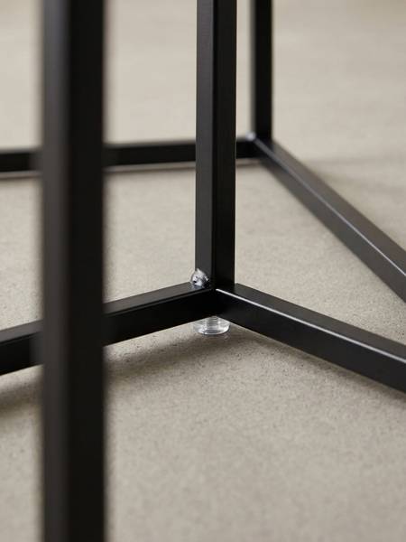 Satztisch MELIDES 2er-Set Schwarz - Stahl - 40 x 45 x 40 cm
