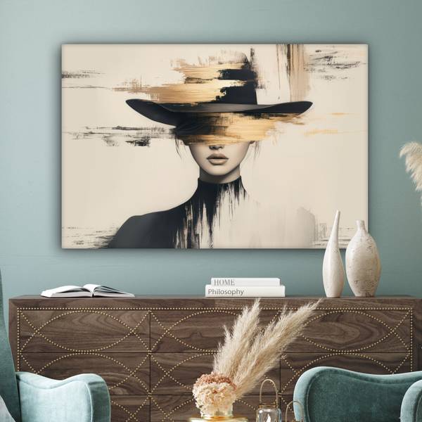 LEINWANDBILD Frau 120 x 80 cm