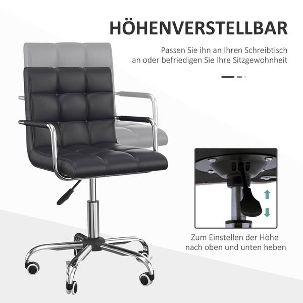 Bürostuhl mit Rollen 02-0697 Braun - Metall - 54 x 99 x 53 cm