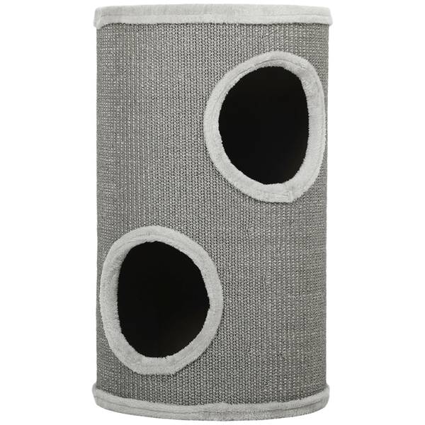 Kattenkrabpaal D30-836V00LG grijs - plaatmateriaal op houtbasis - 35 x 60 x 35 cm