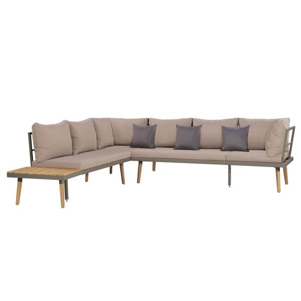 Garten-Sofagarnitur 44239 (4-teilig) Braun - Polyester - Akazie - 230 x 65 x 200 cm