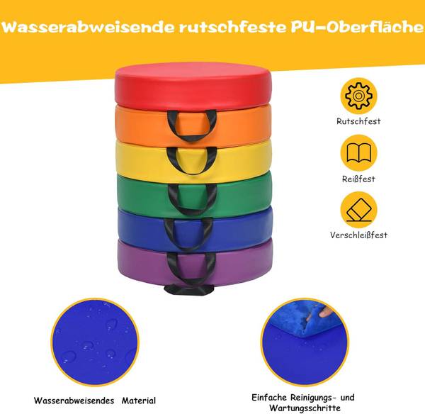 Kinder stoelkussen RT32296OXNL Set van 6 kunststof - 38 x 8 x 38 cm