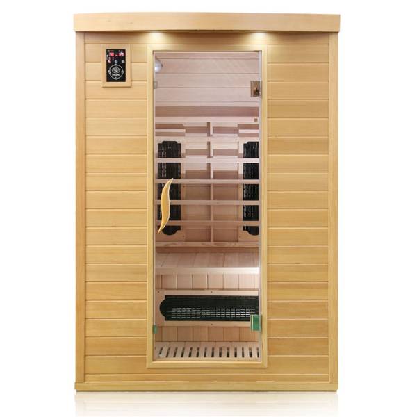 Infrarotkabine LAVAL PLUS Beige - Holz teilmassiv - 135 x 190 x 105 cm