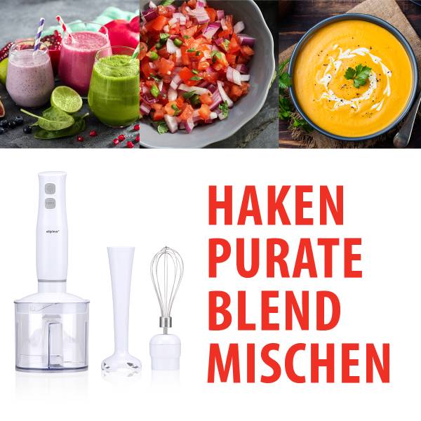 Stabmixer MEALST481009 Weiß - Kunststoff - 6 x 36 x 6 cm
