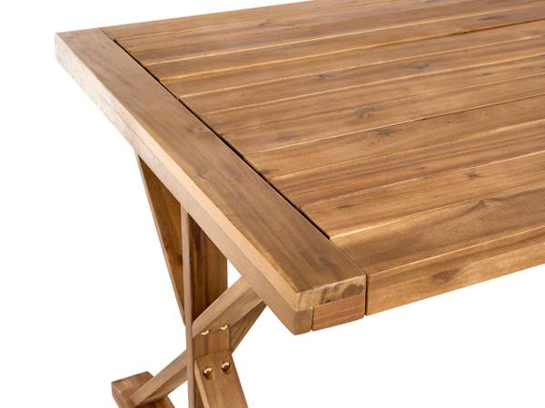 Esstisch CALABRITTO Braun - Massivholz - 180 x 74 x 90 cm