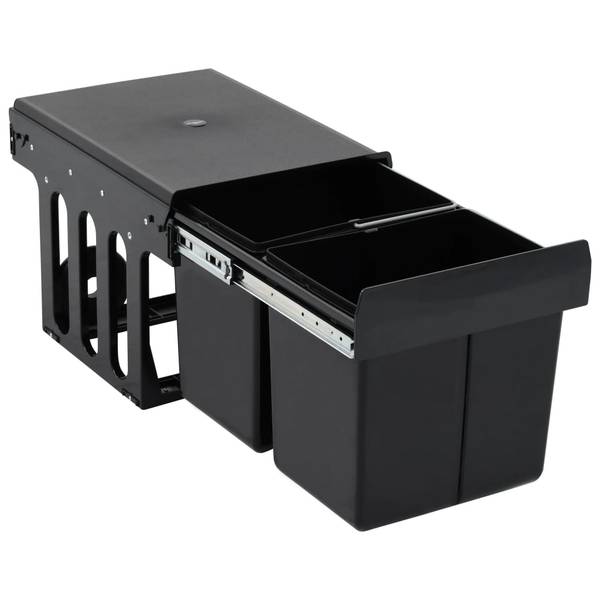 Mülleimer 51179 Schwarz - Polyethylen - 34 x 35 x 48 cm