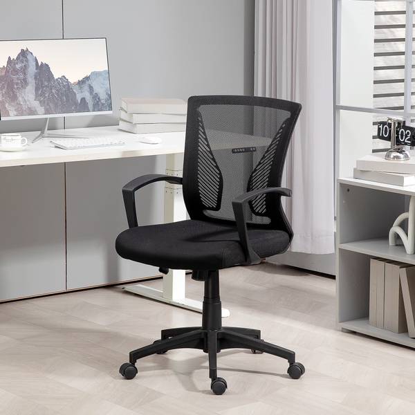 Bürostuhl 921-725V00BK Schwarz - Textil - 60 x 102 x 62 cm