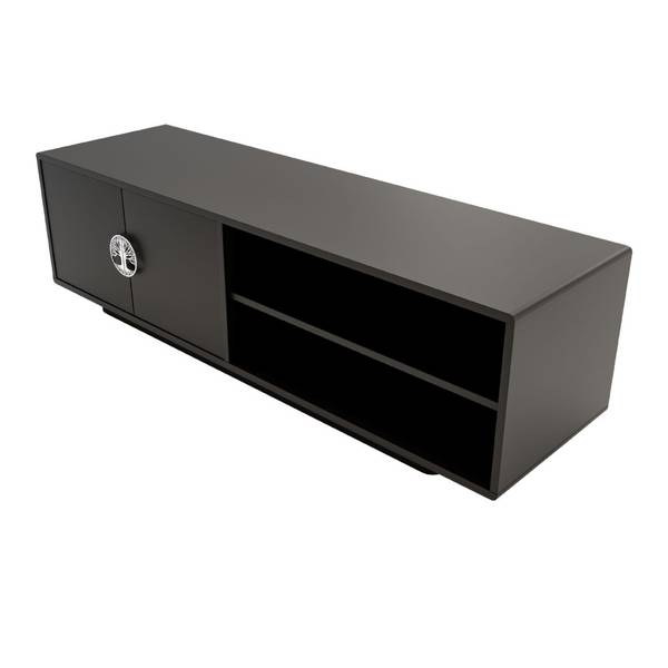 Tv-Schrank Dancan Lotta Schwarz - Chrom - 139 x 41 x 40 cm