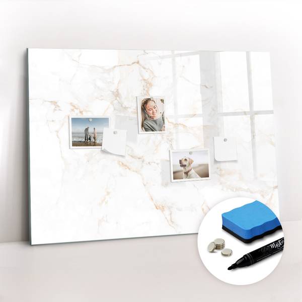 Magnettafel Eleganter Marmor 100 x 70 cm
