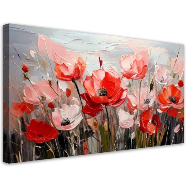 Canvas schilderij Bloemen 120 x 60 cm