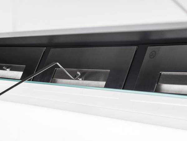 Bioethanol-Kamin HECATE Grau - Metall - 150 x 54 x 19 cm