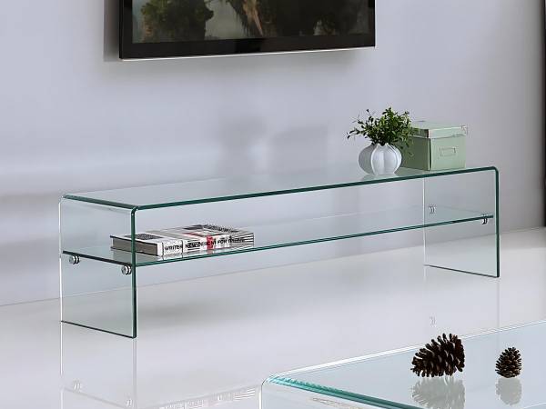 Set Wohnzimmer komplett STILEOS Glas - 60 x 43 x 140 cm