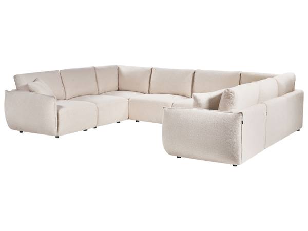 Modulaire bank MESNALI 8-delig zwart - wit - 346 x 268 cm