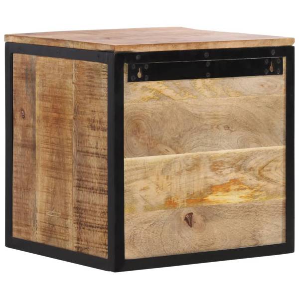 Nachttisch DE845 Braun - Massivholz - 40 x 40 x 35 cm