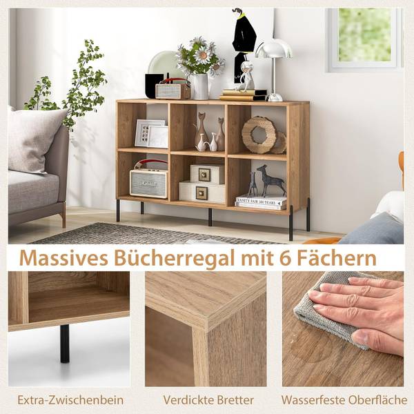 Bücherregal CB10456 Braun - Holzwerkstoff - 35 x 80 x 120 cm