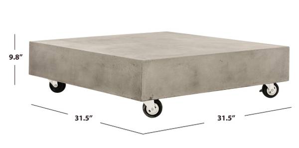 Zement Hocker RAQUEL Grau - Stein - 80 x 25 x 80 cm