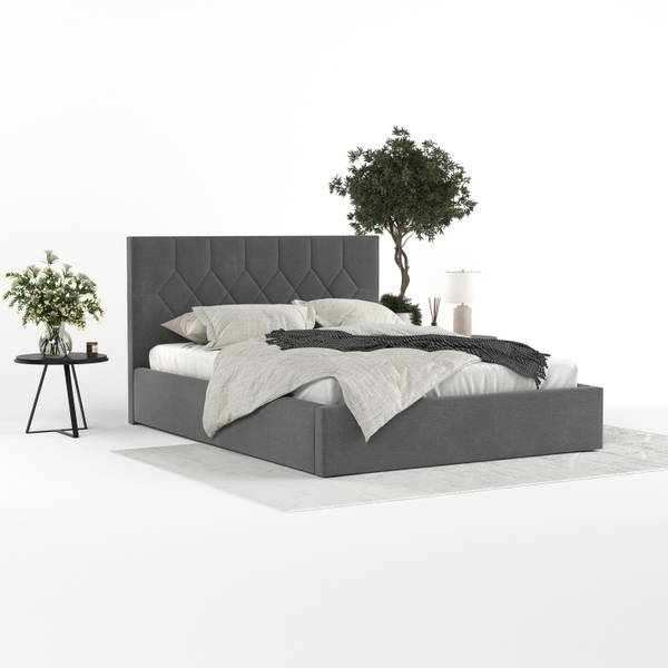Polsterbett Brisa mit Stauraum  Asti Anthrazit - Liegefläche Breite: 140 cm