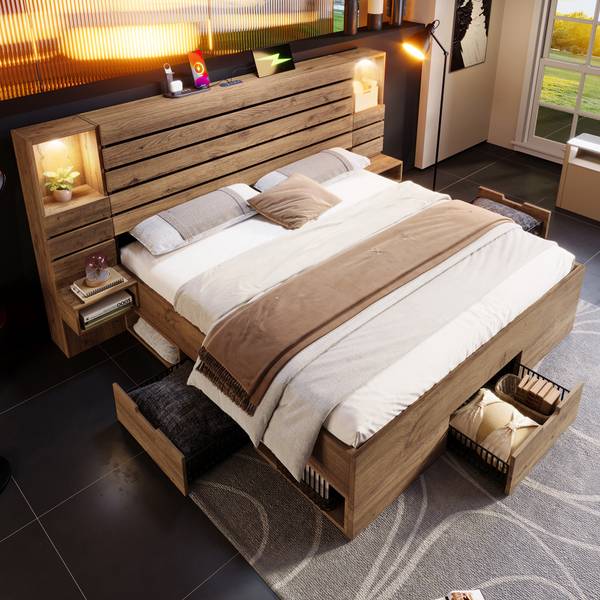 Lit en bois MUDZoom Ⅱ Largeur de la surface de couchage : 180 cm