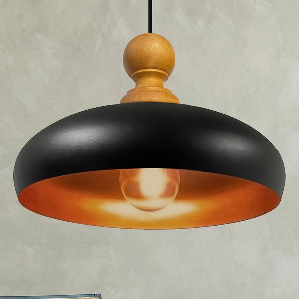 Pendelleuchte Androa Vintage Lampe Schwarz - Kupfer