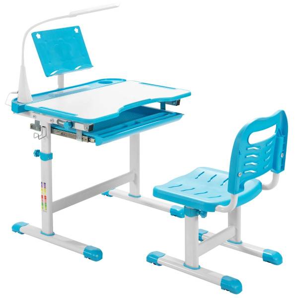 Kinderschreibtisch 62435980 4er Set Blau - Holzwerkstoff - 1 x 1 x 1 cm