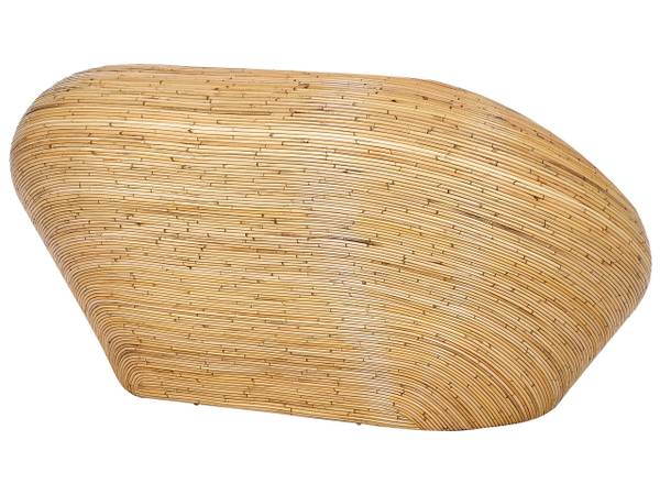 Canapé de jardin MAIORI Beige - Bleu - Rotin - 180 x 88 x 110 cm