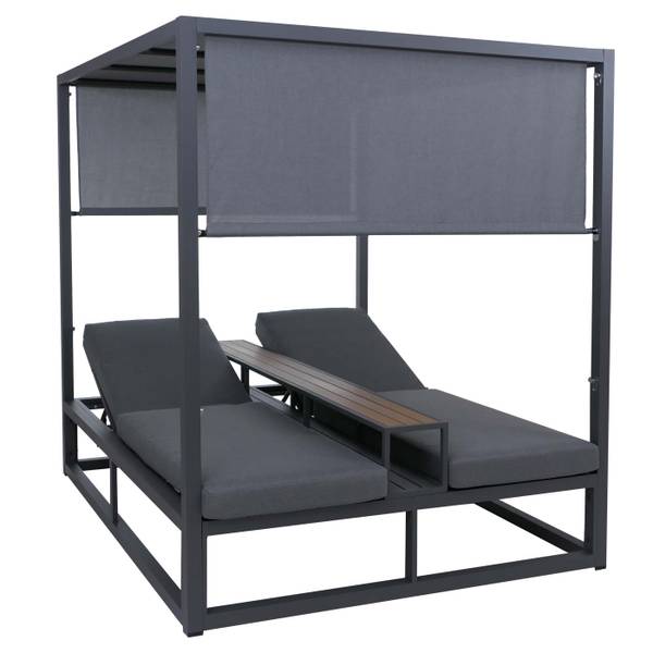 Lounge-Gartenliege P81 Grau
