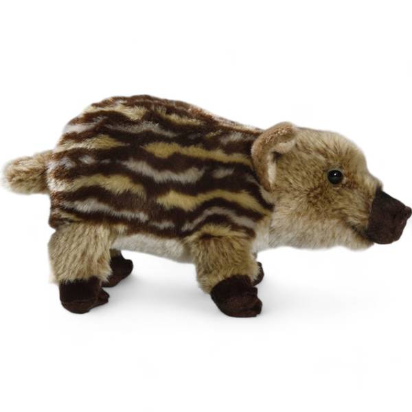 Kuscheltier Wildschwein Frischling Braun - Kunstfell - 8 x 10 x 22 cm