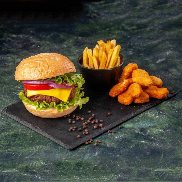 Serviertablett 4er Set SET396 Schwarz - Naturfaser - 20 x 1 x 30 cm