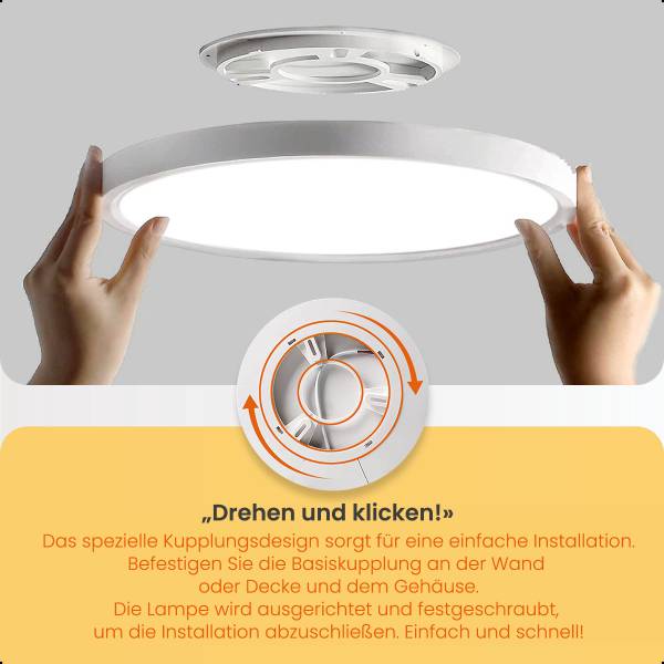 Deckenleuchte Slim led Weiß - 23 x 2 x 23 cm