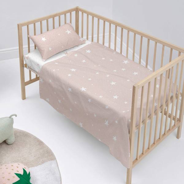 Bettlaken Little star (2er Set) Pink - Textil - 120 x 1 x 180 cm