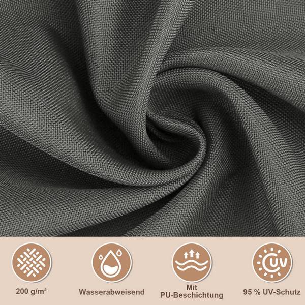 Sonnensegel Ahmet Grau - Textil - 300 x 1 x 300 cm