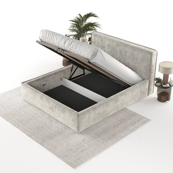 Polsterbett Sato mit Stauraum 120x200TNW Beige - Liegefläche Breite: 120 cm