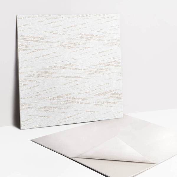 Zelfklevende Tegels Claro set van 9 wit - polyester-PVC - 30 x 30 x 1 cm