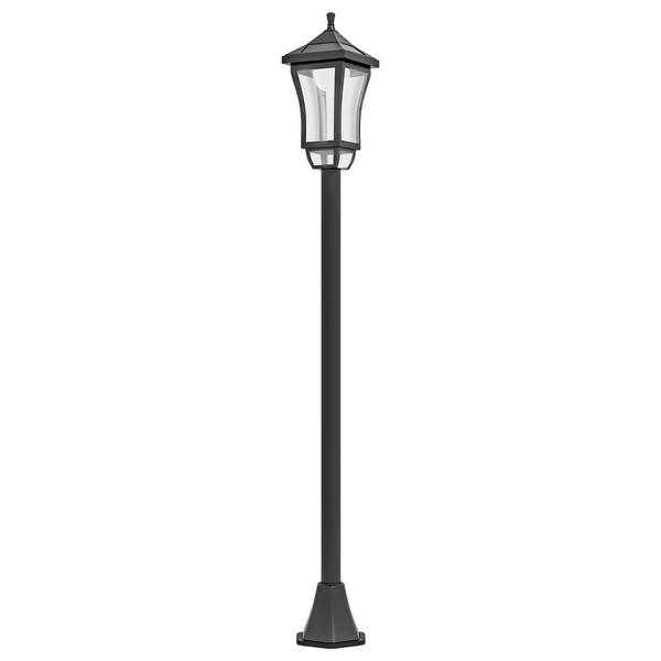 Solar Gartenlaterne B30-053V00BK Schwarz - ABS - Polycarbonat - 15 x 127 x 15 cm