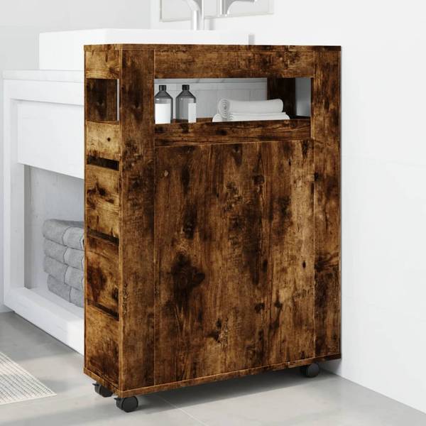 Badezimmerschrank schmal 3043024 Raucheiche Dekor