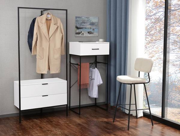 Tische Strike Weiß - Holzwerkstoff - 60 x 132 x 48 cm