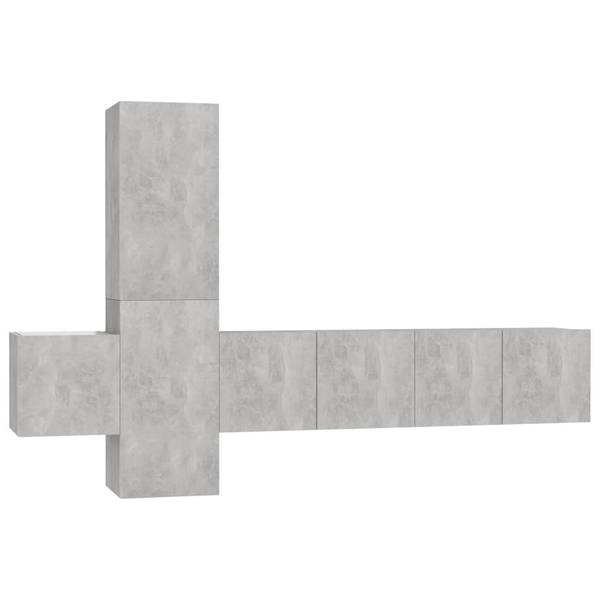 TV-Schrank 5er Set D875 Grau - Holzwerkstoff - 30 x 30 x 60 cm