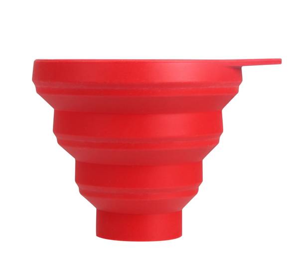 Dr. Oetker Silikontrichter Platinsilikon Rot - Kunststoff - 12 x 23 x 3 cm