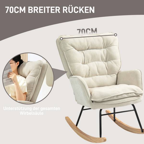 Schaukelstuhl 83B-134V00BG Beige