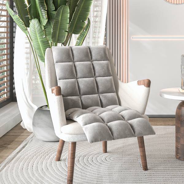 Coussin de chaise SPB lot de 4 Gris - Polyester - 30 x 8 x 45 cm