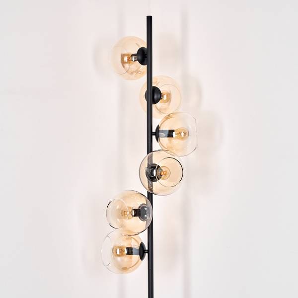 Stehlampe Cesaro Gelb - Aluminium - Klarglas - 31 x 160 x 83 cm