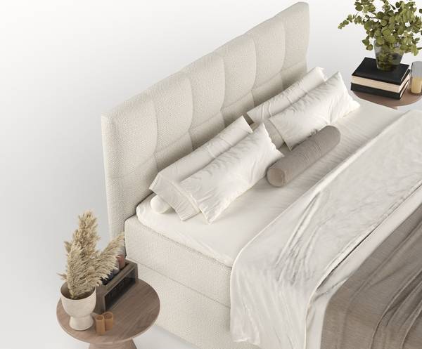 Boxspringbett Shay Beige - H3 - Liegefläche Breite: 160 cm