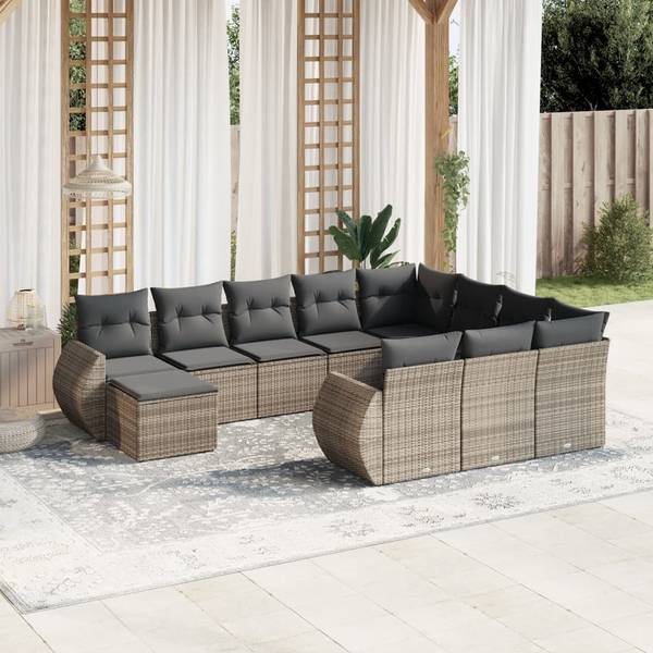 Garten-Lounge-Set 3034774-3 (11-teilig) Grau