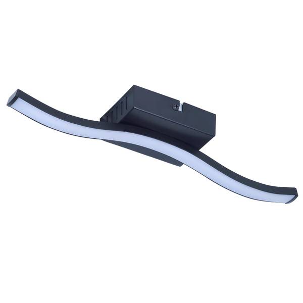 LED Deckenleuchte kld Schwarz - Polycarbonat - 7 x 6 x 35 cm