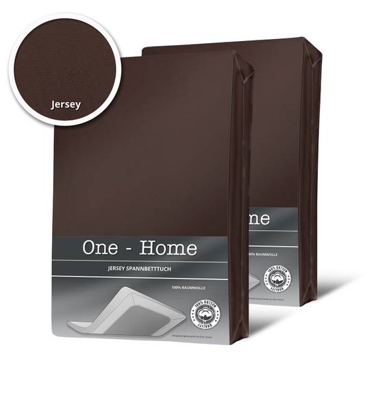 2 Spannbettlaken Jersey braun 200x200 cm kaufen